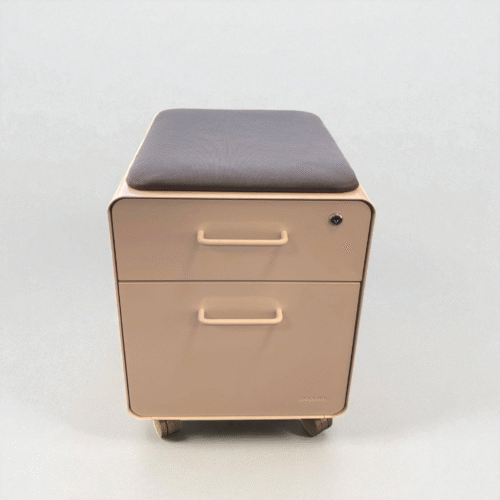 Poppin Box-File Mobile Pedestals White Front