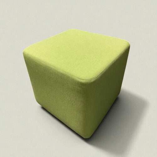 HON Flock Mini Cube Ottoman - Green