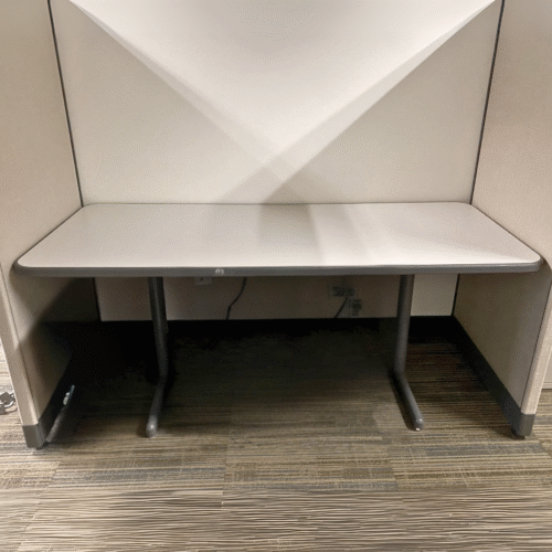 72" × 30" White Rectangle Table – Fixed-Height