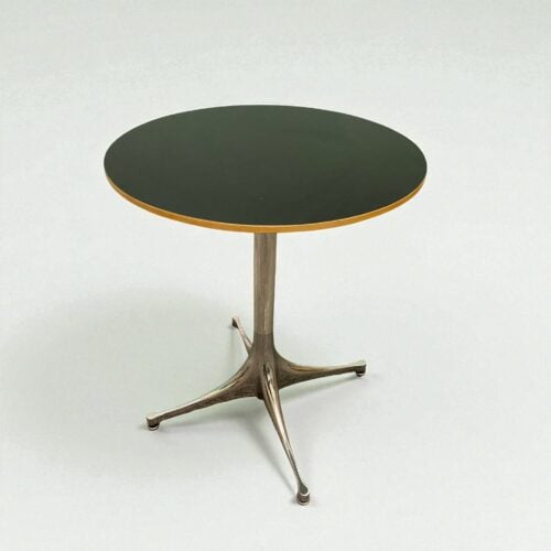 17" Round Herman Miller Side Table – Black Top