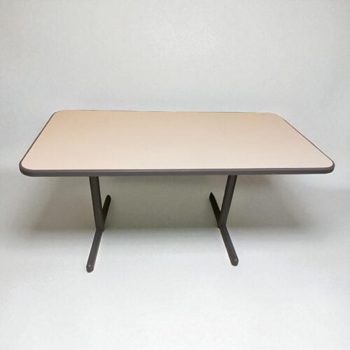 60" × 30" Rectangle Table – White Top with Grey Edge