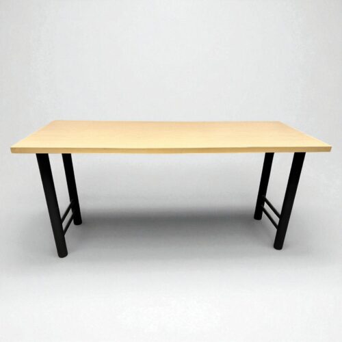 48" / 60" / 72" Fixed-Height Table – Maple or White Top with H-Legs