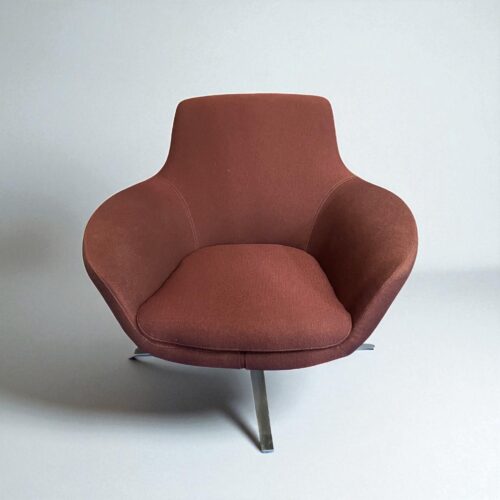 Coalesse Maroon Lounge Chair – Fabric Upholstery – Executive Accent Seating