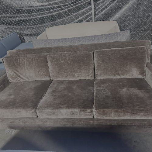 Suede all brown sofa