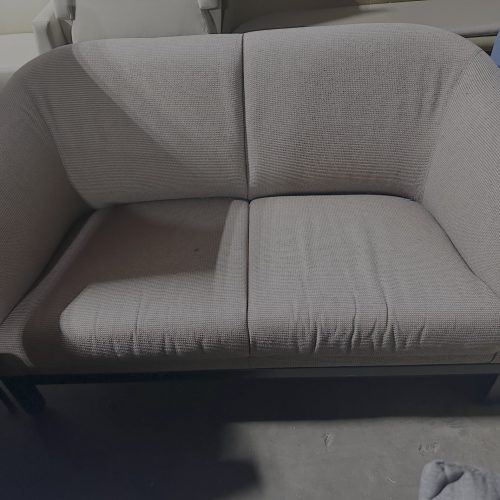 Gray sofa black base