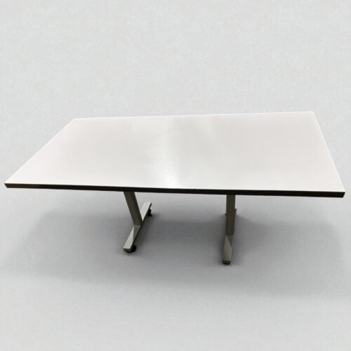 48" × 30" Tabletop – White with Black Edge (Top Only)