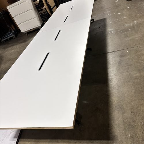 White Black Base Conference Table