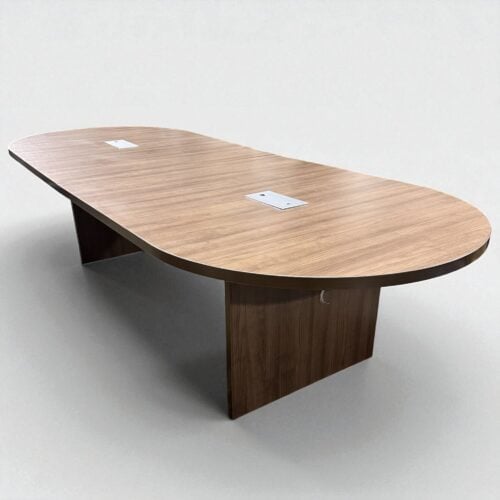 120" × 48" Oval Walnut Conference Table