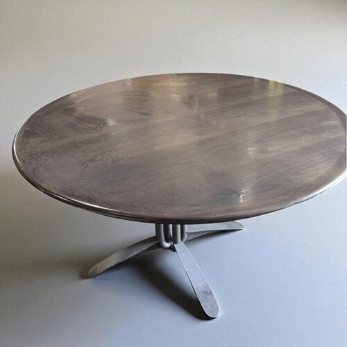 48" Round Dark Maple Tabletop – No Base