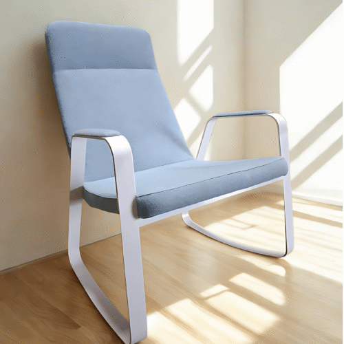 Sky Blue Lounge Chair – Fabric Upholstery – Modern Collaborative Chair