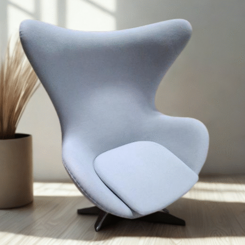 Brayton International Grey Lounge Chair – Neutral Light Upholstery