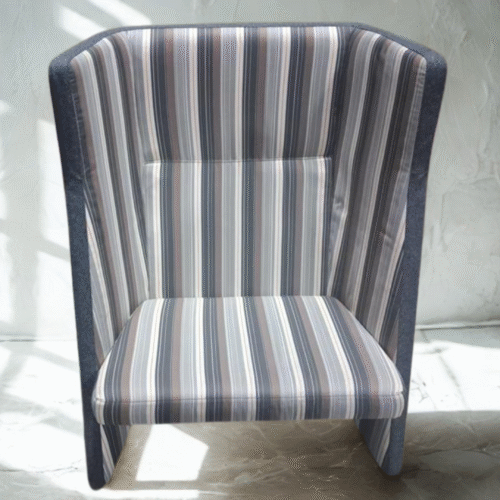 Multi-Stripe Lounge Chair – Multicolor Upholstery – Contemporary Office Chair