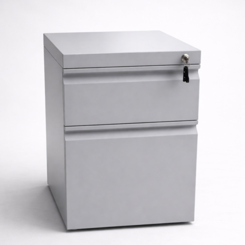 2-Drawer Regular Box File, Mobile Pedestal - Silver