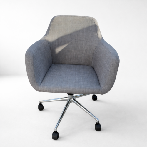 Upholstered Swivel Task Chair - Light Gray