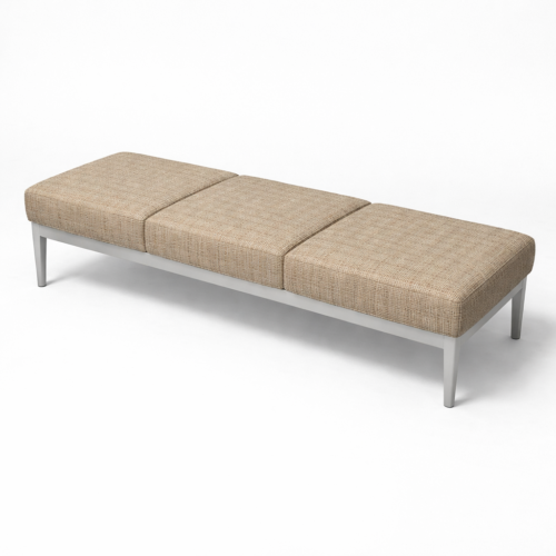Steelcase Brown 3 Seat Section Bench