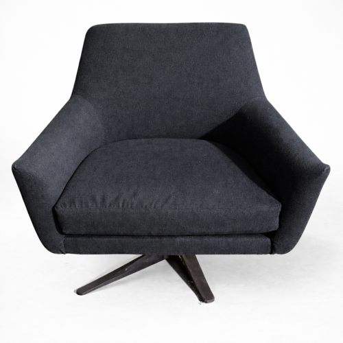 Charcoal Black Upholstered Fabric