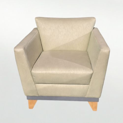 Light Beige Upholstered Lounge Chair