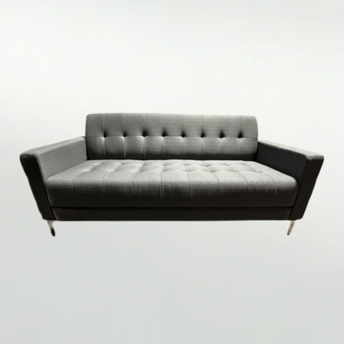 Gray Tufted Backrest and Seat Sofa