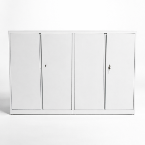 Four Vertical Doors Lateral File - White