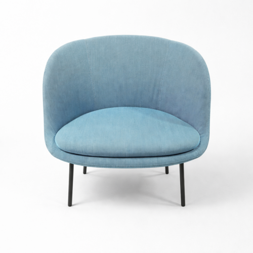Light Blue Lounge Char - Plush Upholstered Seat