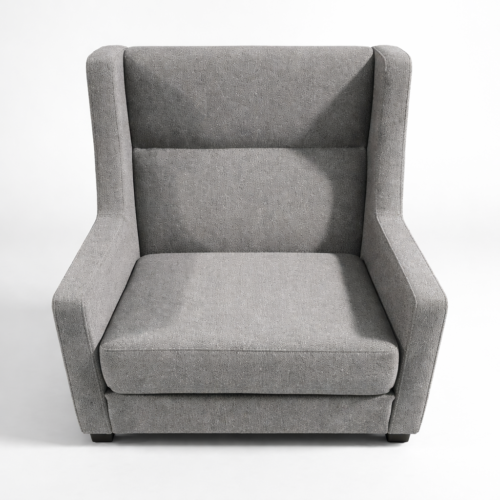Modern Gray Upholstered Lounge Chair