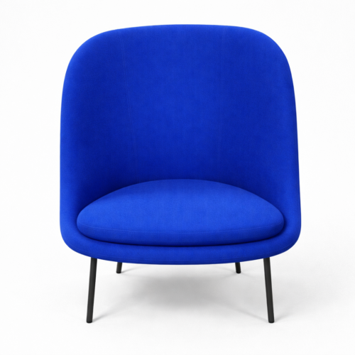 Bold Blue Contemporary Lounge Chair