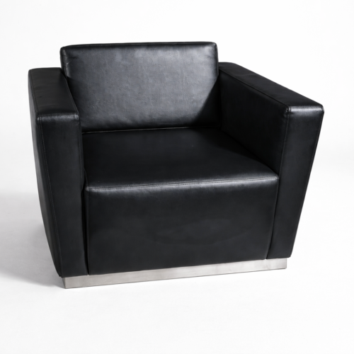 Contemporary Black Upholstered Lounge Chair