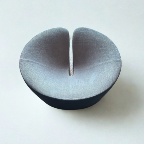 Modern Upholstered Lounge Stool - Gray