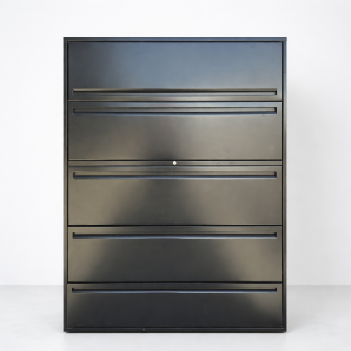 Black 5-drawer Filing Cabinet
