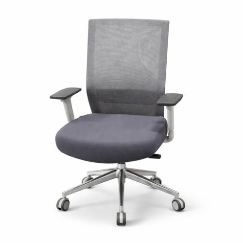 Gray Ergonomic Mesh Task Chair with Adjustable Armrests
