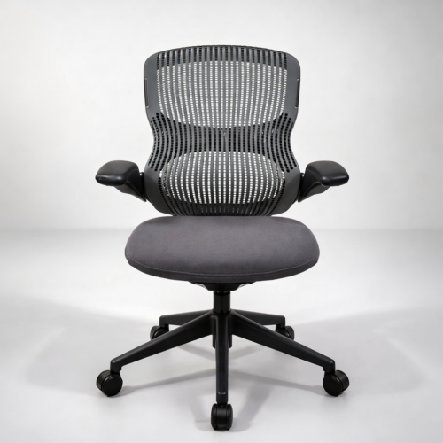 Knoll Generation Ergonomic Chair - Black base, Charcoal back
