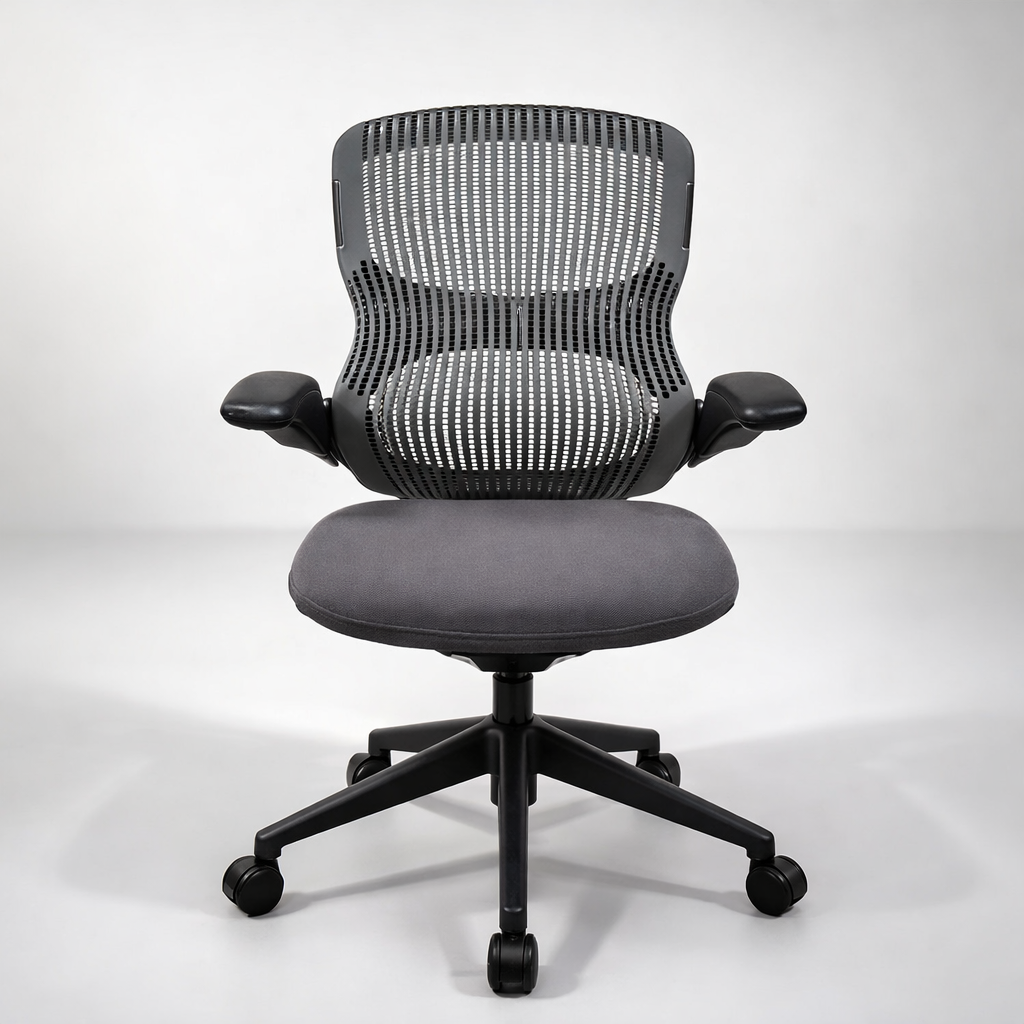 Knoll Generation Ergonomic Chair - Black base, Charcoal back