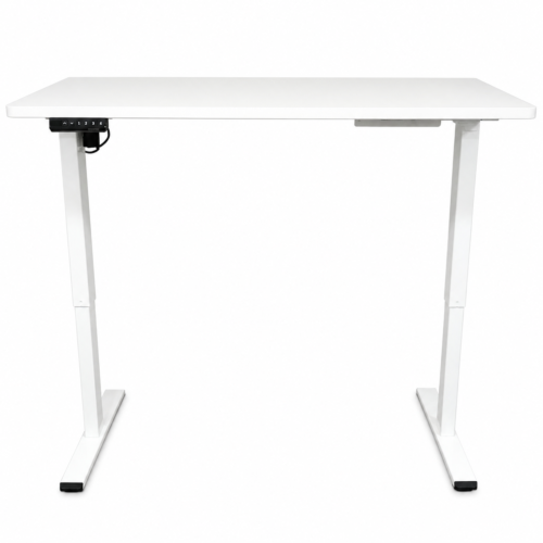 White Laminated Sit Stand Desk