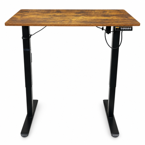 Rustic wood-look Sit Stand Desk