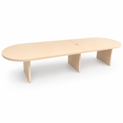 Maverick Boat-Shaped Conference Table – Maple Laminate