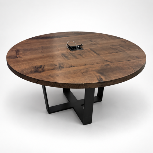 Rustic Round Conference Table