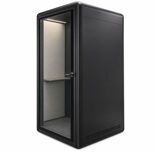 Black Phone booth / Acoustic Privacy Pod