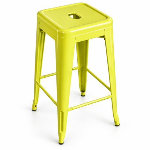 Yellow Metal Bar Stool